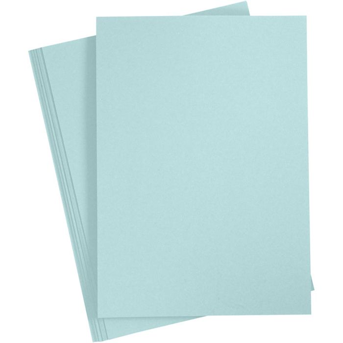 Papel, A4, hoja 210x297 mm, 80 gr, azul claro, 20 ud/ 1 paquete