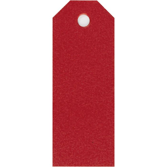 Etiquetas Manila, medidas 3x8 cm, 220 gr, rojo, 20 ud/ 1 paquete