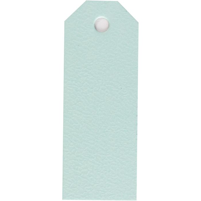 Etiquetas Manila, medidas 3x8 cm, 220 gr, azul claro, 20 ud/ 1 paquete