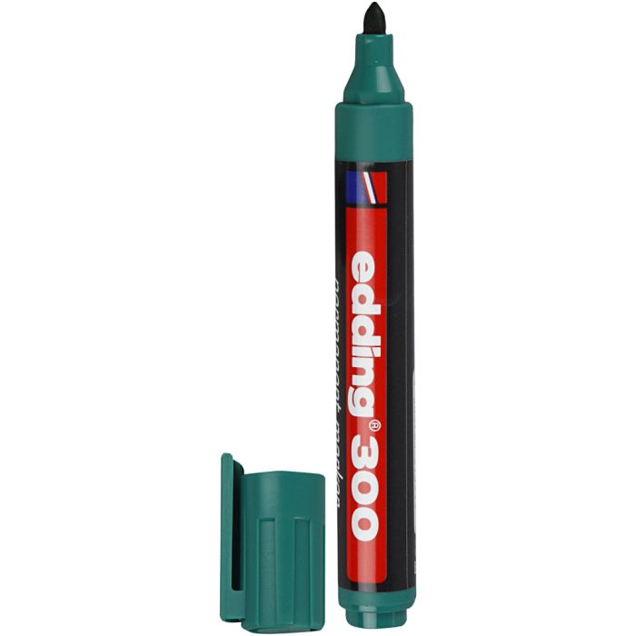 Rotulador Edding 300, trazo ancho 1,5-3 mm, verde, 1 ud
