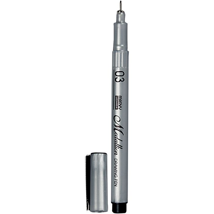 Rotulador Medallion, trazo ancho 0,3 mm, negro, 1 ud