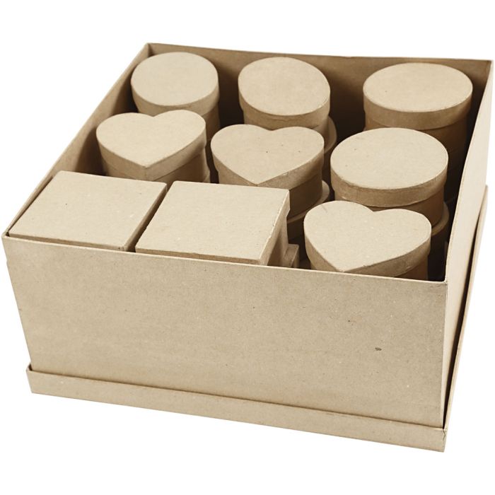 Cajas medianas, A: 5 cm, dia 10-12 cm, 28 ud/ 1 paquete
