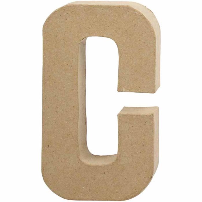 Letra, C, A: 20,5 cm, A: 11,5 cm, grosor 2,5 cm, 1 ud