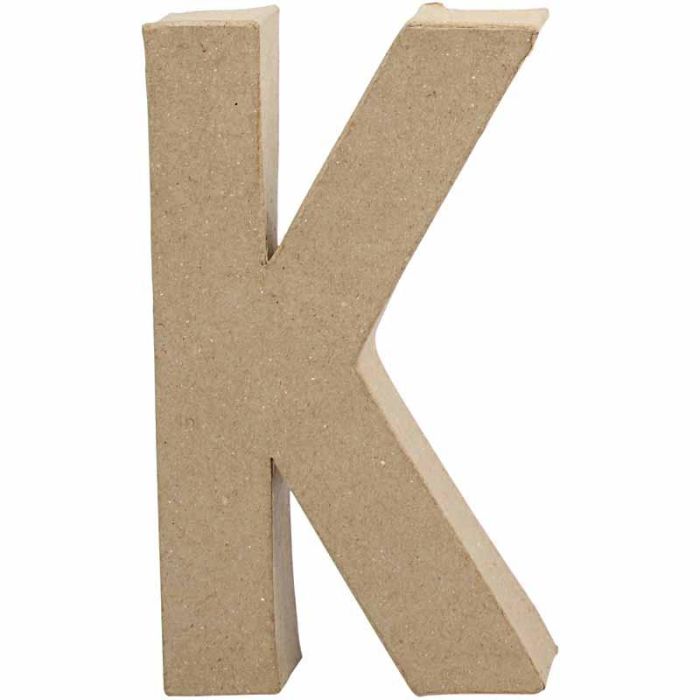 Letra, K, A: 20,3 cm, A: 11,5 cm, grosor 2,5 cm, 1 ud