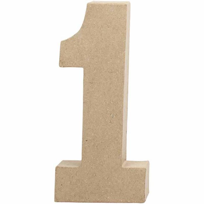 Número, 1, A: 20,5 cm, A: 9,5 cm, grosor 2,5 cm, 1 ud