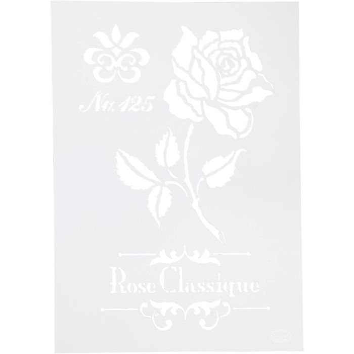 Plantilla, Rosa, A4, hoja 210x297 mm, 1 ud