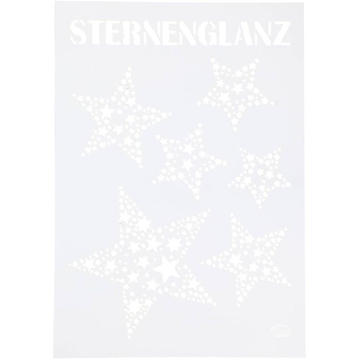 Plantilla, Estrellas, A4, hoja 210x297 mm, 1 ud