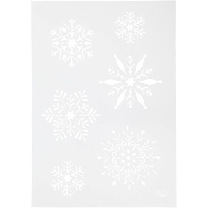 Plantilla, A4, hoja 210x297 mm, Copo de nieve, 1 ud