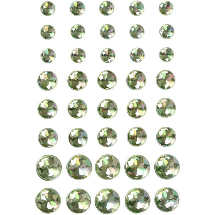 Joyas, medidas 6+8+10 mm, verde, 40 ud/ 1 paquete