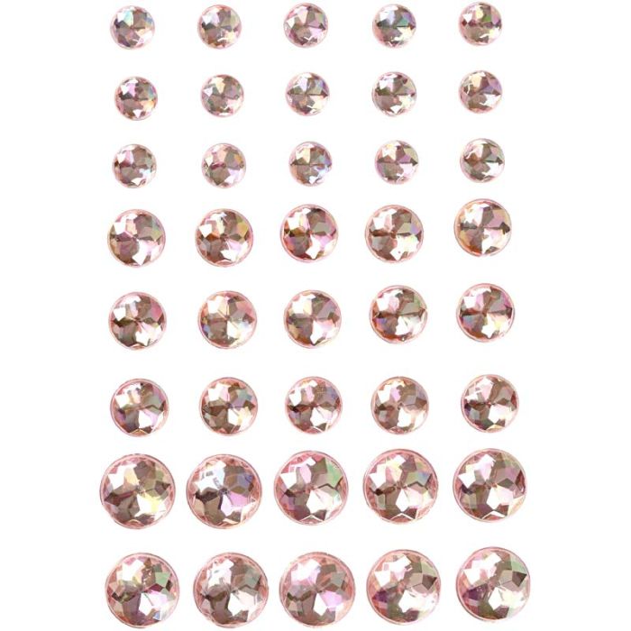 Joyas, medidas 6+8+10 mm, rosa, 40 ud/ 1 paquete