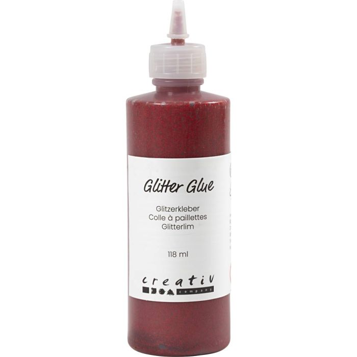 Pegamento con purpurina, rojo, 118 ml/ 1 botella