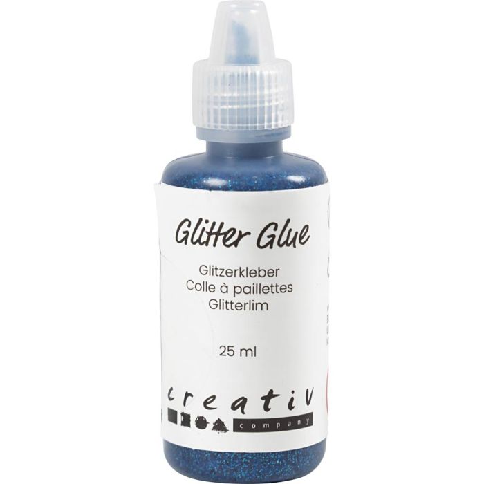 Pegamento con purpurina, azul oscuro, 25 ml/ 1 botella