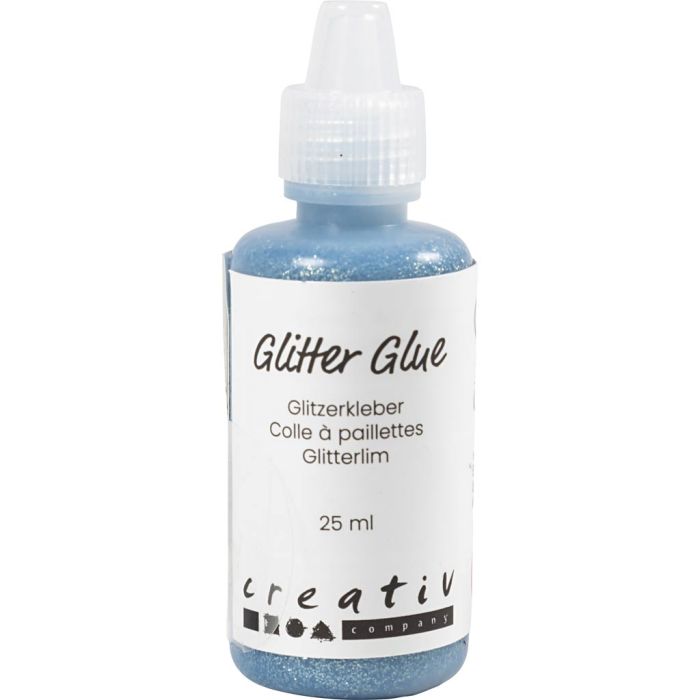 Pegamento con purpurina, azul claro, 25 ml/ 1 botella