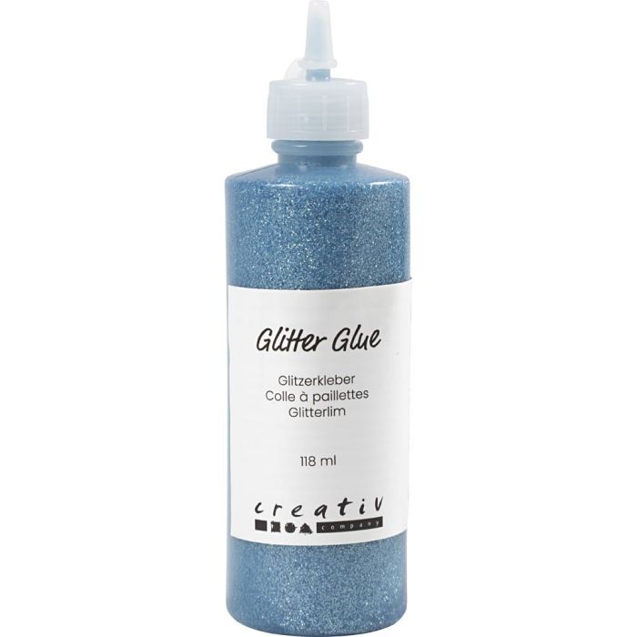 Pegamento con purpurina, azul claro, 118 ml/ 1 botella