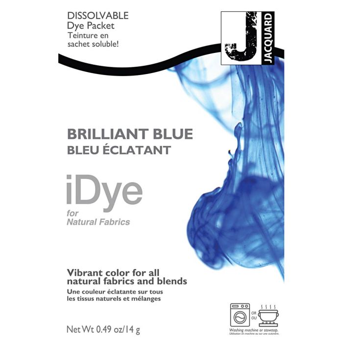iDye para tejidos naturales, azul brillante, 14 gr/ 1 paquete