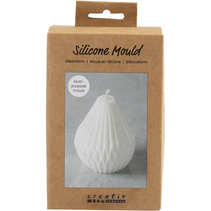 Molde de Silicona, Forma de lágrima acanalada, A: 8 cm, dia 7 cm, 1 ud/ 1 paquete