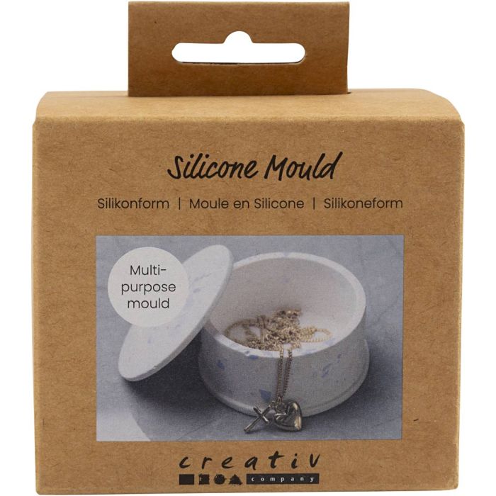 Molde de silicona, Tarro con tapa, A: 4,5 cm, dia 7,5 cm, 1 ud/ 1 paquete