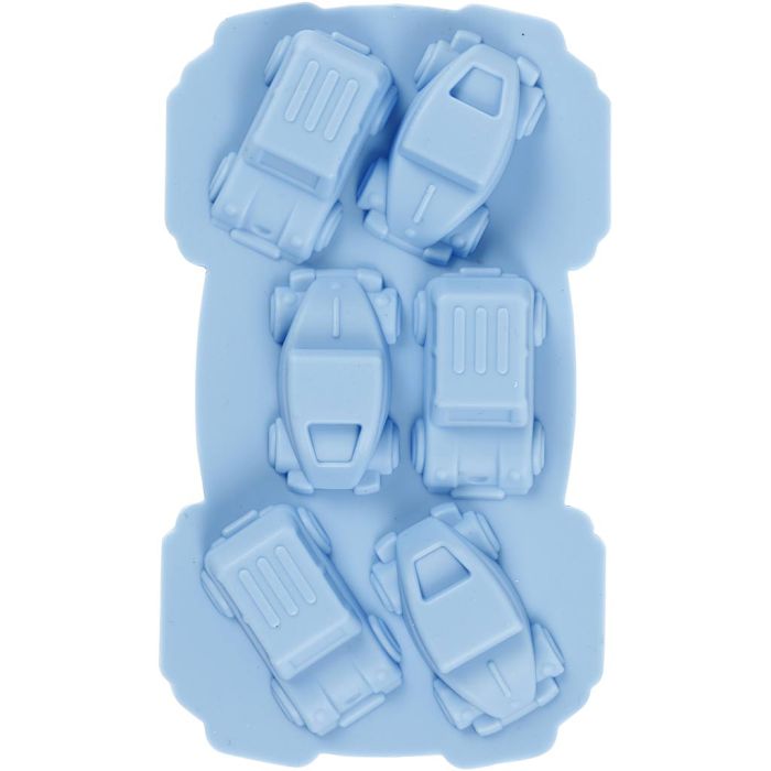 Molde de silicona, Coches, A: 2,5 cm, L. 3 cm, A: 4,5 cm, 12,5 ml, 1 ud