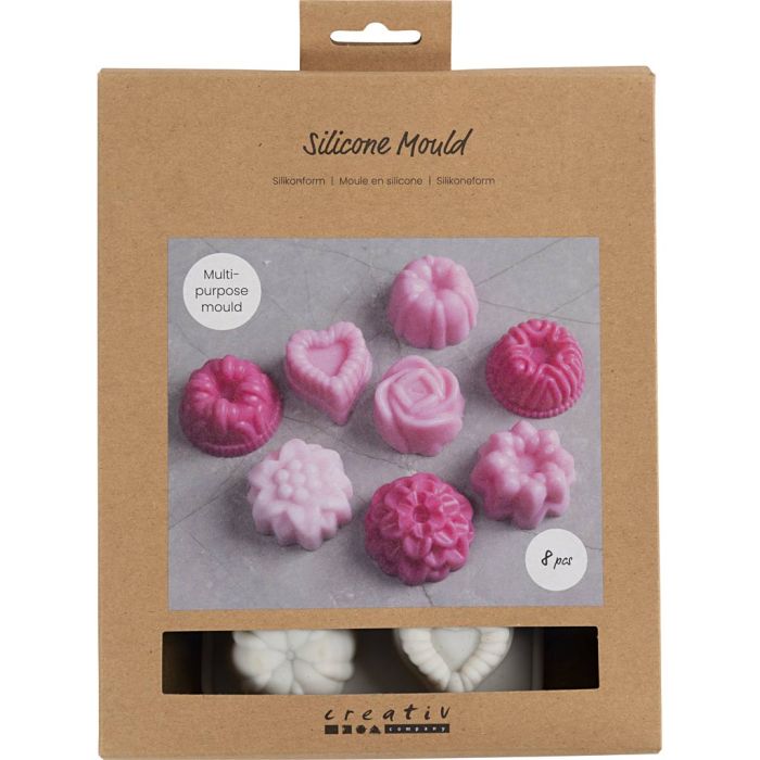 Molde de silicona, Pasteles pequeños, A: 2,5 cm, L. 4 cm, A: 4,5 cm, 25 ml, 1 ud