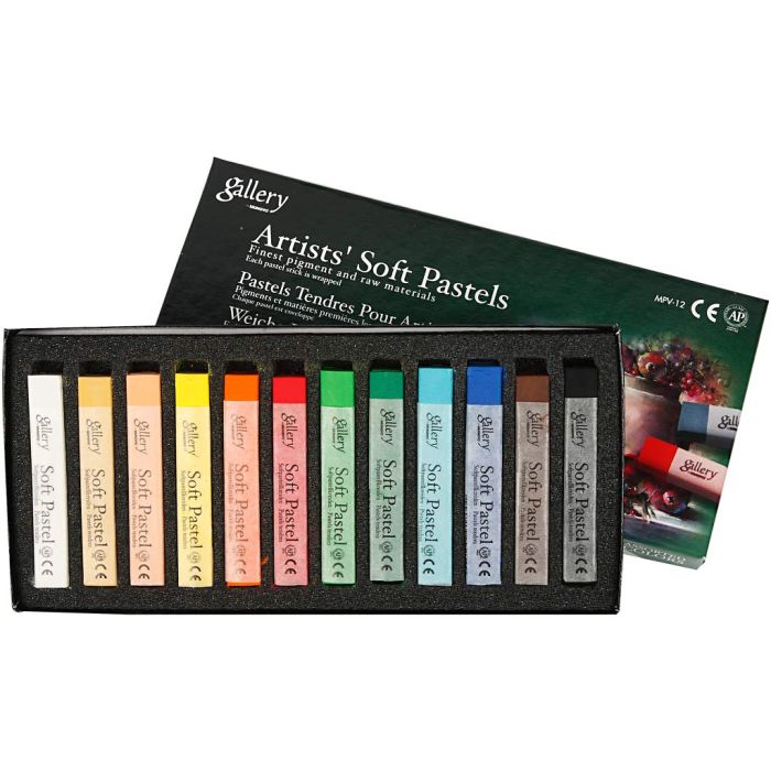 Pasteles Gallery - Soft, L. 6,5 cm, grosor 10 mm, surtido de colores, 12 ud/ 1 paquete