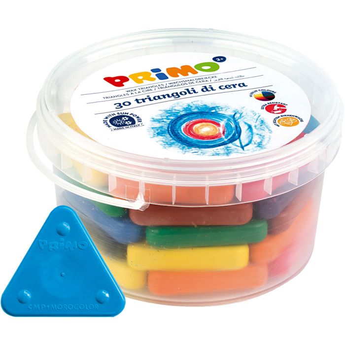 Crayones de Cera PRIMO, surtido de colores, 30 ud/ 1 paquete
