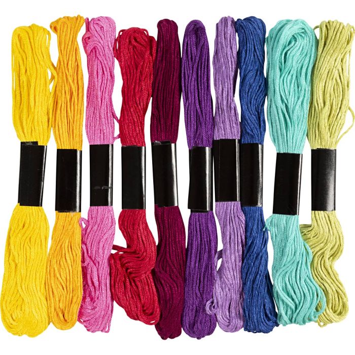 Hilo de Bordado, grosor 1 mm, conjunto de colores, 10x8 m/ 1 paquete