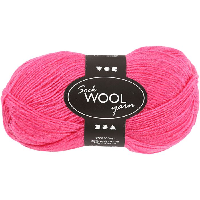 Lana para Tejer, L. 200 m, rosa, 50 gr/ 1 bola