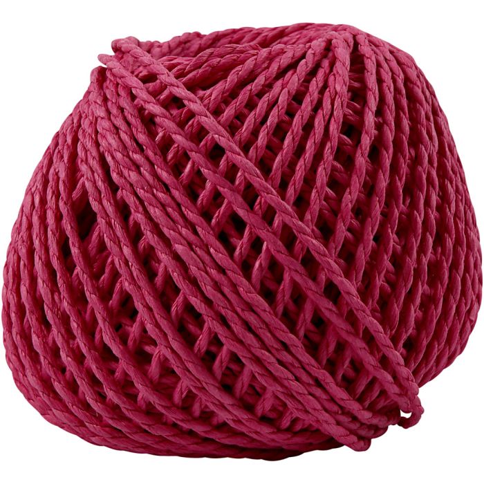 Hilo de Papel, grosor 2,5-3 mm, rosa, 150 gr, 40 m/ 1 bola