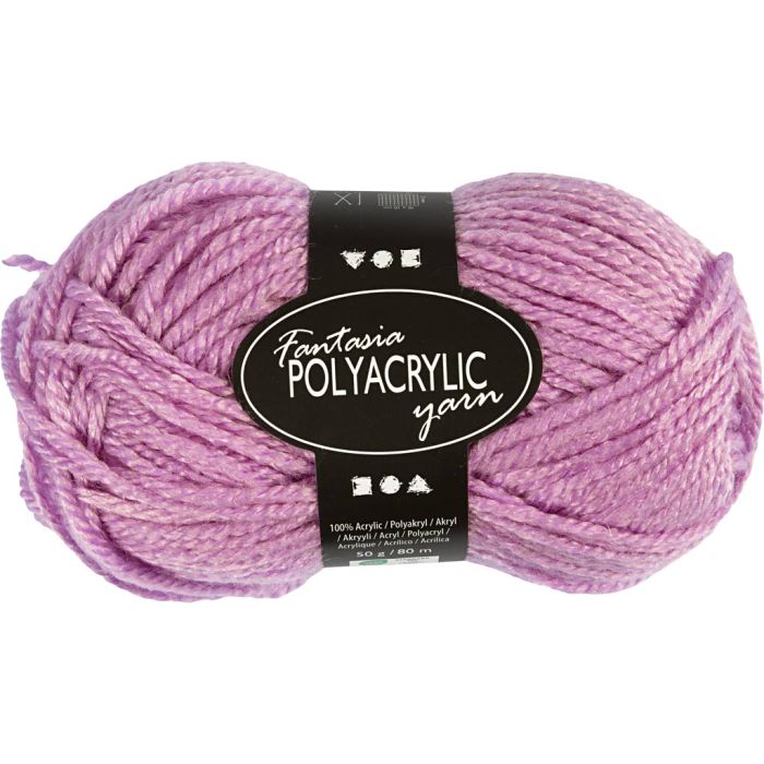 Fantasia lana acrílica, L. 80 m, usando agujas 4,5-5, rosado, 50 gr/ 1 bola