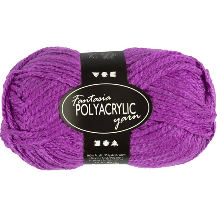 Fantasia lana acrílica, L. 80 m, usando agujas 4,5-5, ciclamen, 50 gr/ 1 bola