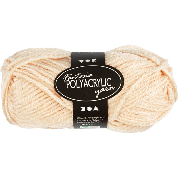 Fantasia lana acrílica, L. 80 m, usando agujas 4,5-5, polvo claro, 50 gr/ 1 bola