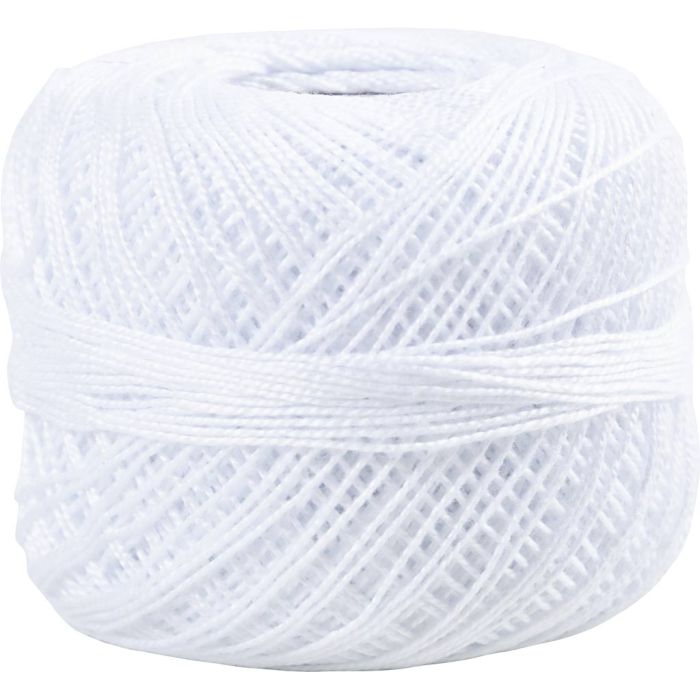 aguja de crochet 2-2,5, blanco, 125 m, 20 gr/ 1 bola