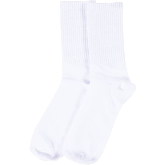 Calcetines de algodón, medidas 39-42, blanco, 1 par