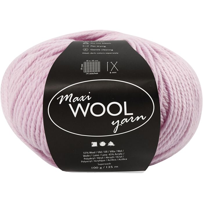 Lana, L. 125 m, rosado palomo, 100 gr/ 1 bola