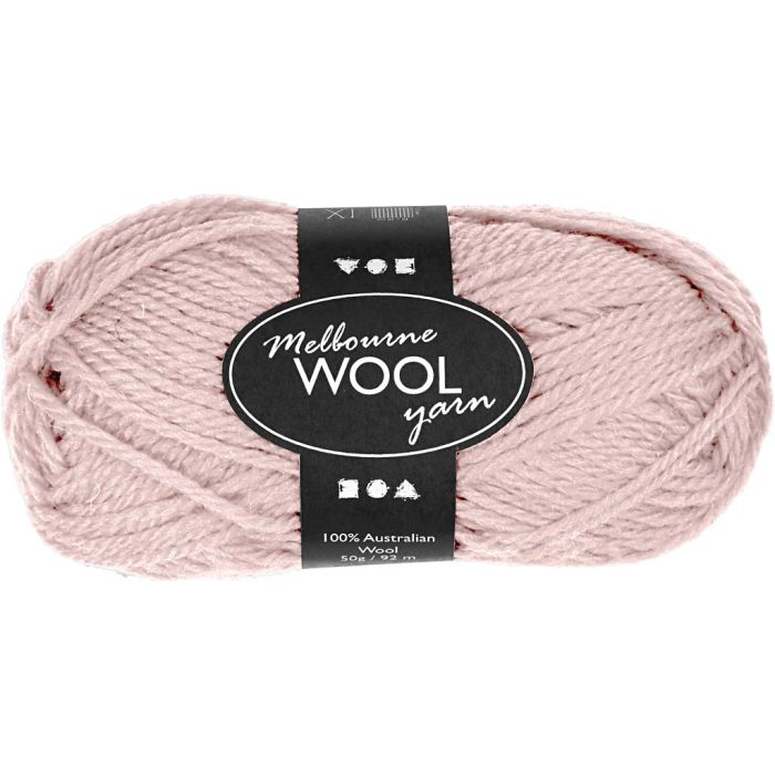 Hilo de lana Melbourne, L. 92 m, rojo claro, 50 gr/ 1 bola