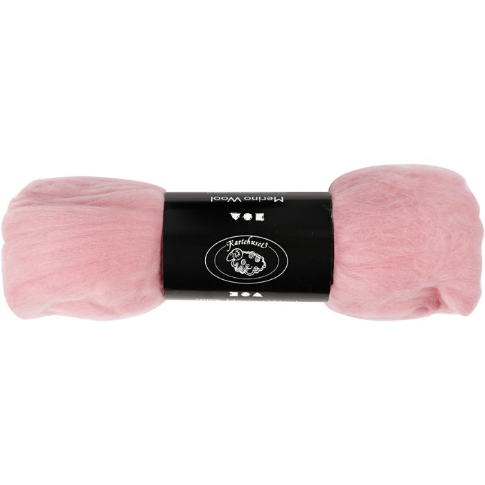 Lana Merino, grosor 21 my, rojo claro, 100 gr/ 1 paquete