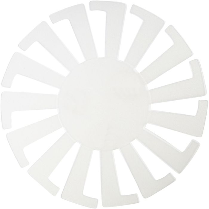 Plantilla para cesta tejida, A: 8 cm, dia 14 cm, transparente, 10 ud/ 1 paquete