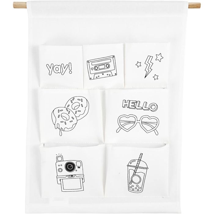 Organizador colgante, A: 46 cm, A: 34 cm, 145 gr, blanco, 1 ud