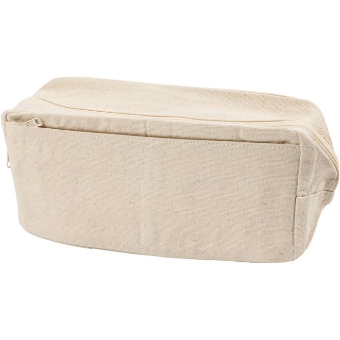 Estuche, Rectangular, A: 10 cm, P: 7 cm, A: 23 cm, color natural claro, 1 ud