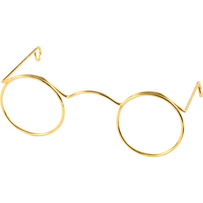 Gafas novelty, A: 60 mm, medida agujero 21 mm, dorado, 10 ud/ 1 paquete