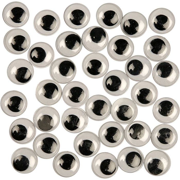 Ojos Móviles, sin adhesivo, dia 12 mm, 30 ud/ 1 paquete