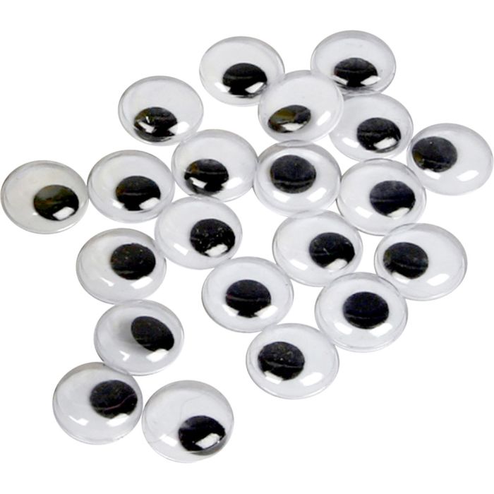 Ojos Móviles, sin adhesivo, dia 14 mm, 1000 ud/ 1 paquete