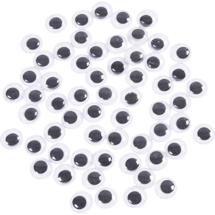 Ojos Móviles, sin adhesivo, dia 10 mm, 1000 ud/ 1 paquete