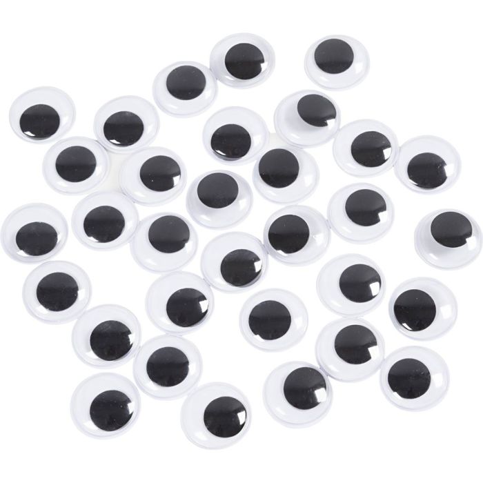 Ojos Móviles, sin adhesivo, dia 20 mm, 1000 ud/ 1 paquete
