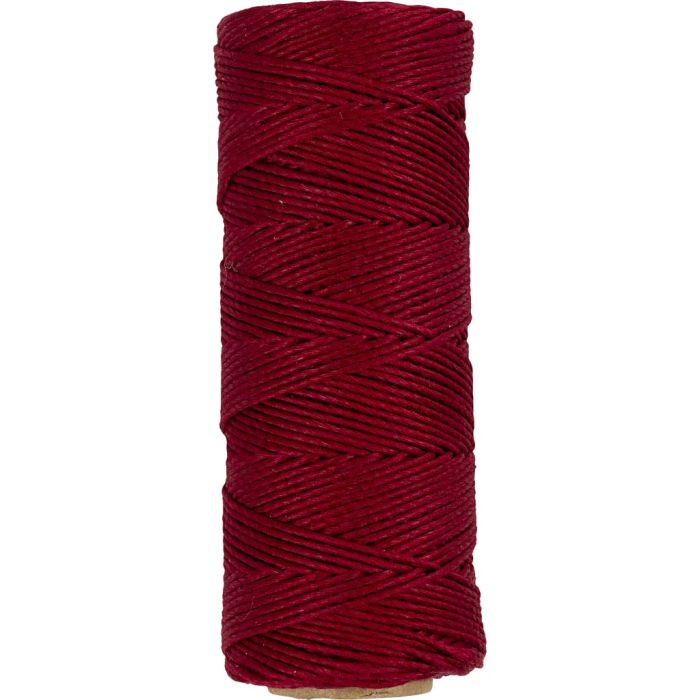 Cuerda de yute, grosor 1 mm, rojo, 65 m/ 1 rollo