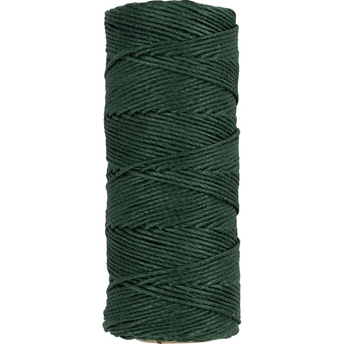 Cuerda de yute, grosor 1 mm, verde, 65 m/ 1 rollo