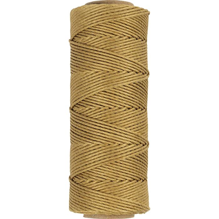 Cuerda de yute, grosor 1 mm, dorado, 65 m/ 1 rollo