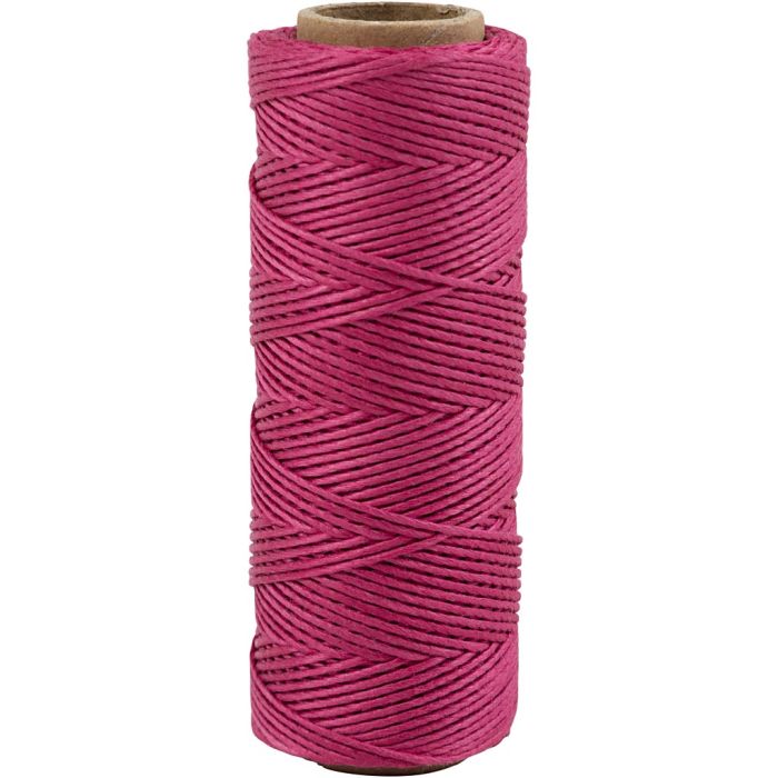 Cuerda de yute, grosor 1 mm, rosa oscuro, 65 m/ 1 rollo