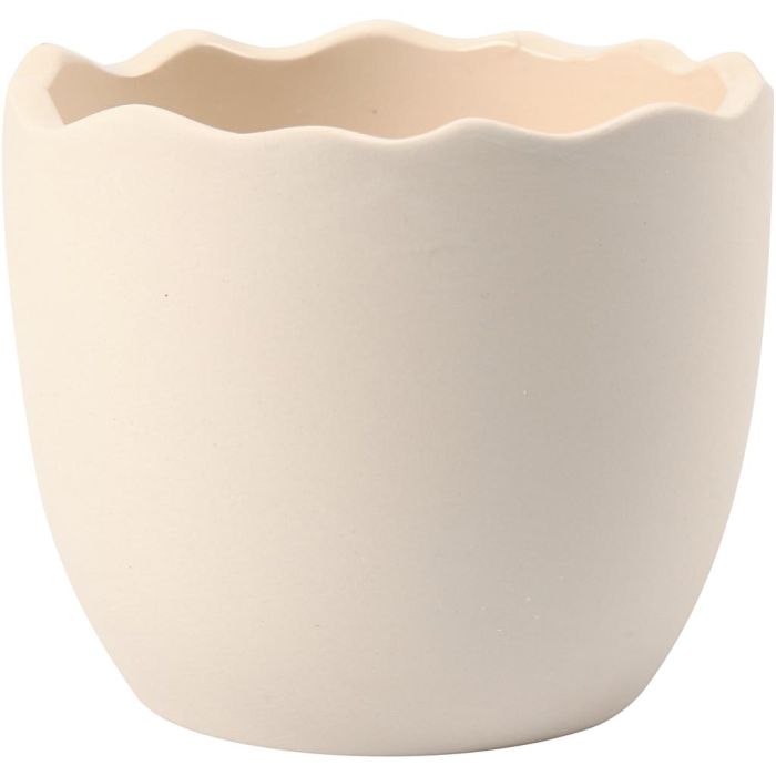Cáscara de huevo, A: 6,3 cm, dia 7,5 cm, blanco, 24 ud/ 1 paquete