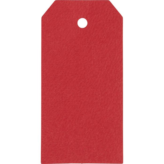 Etiquetas Manila, medidas 5x10 cm, 250 gr, rojo, 20 ud/ 1 paquete